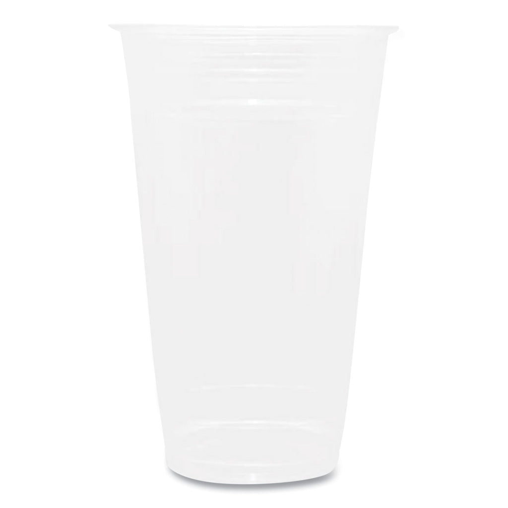 PET Plastic Cups, 24 oz, Clear, 600/Carton