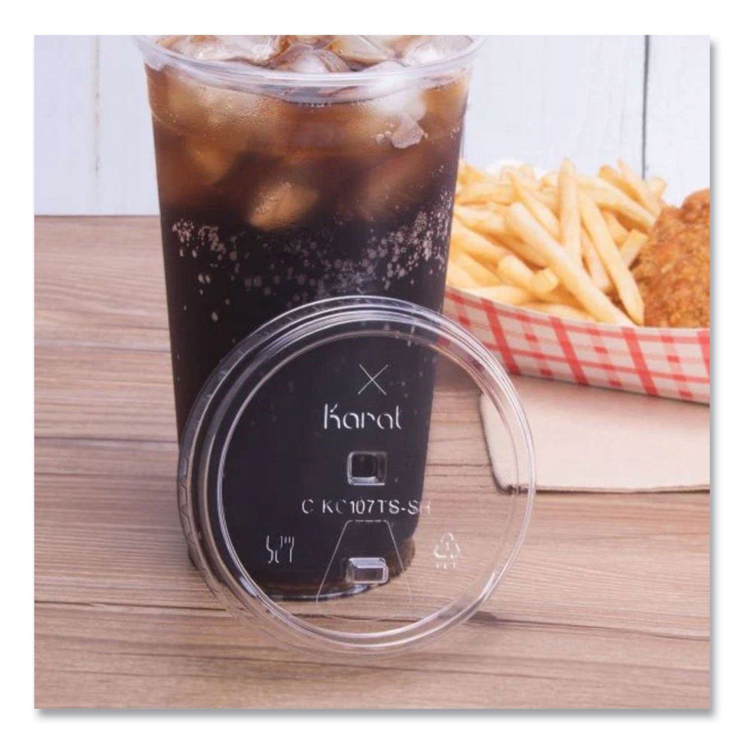 PET Lids, Strawless Sipper, Fits 32 oz Cold Cups, Clear, 1,000/Carton
