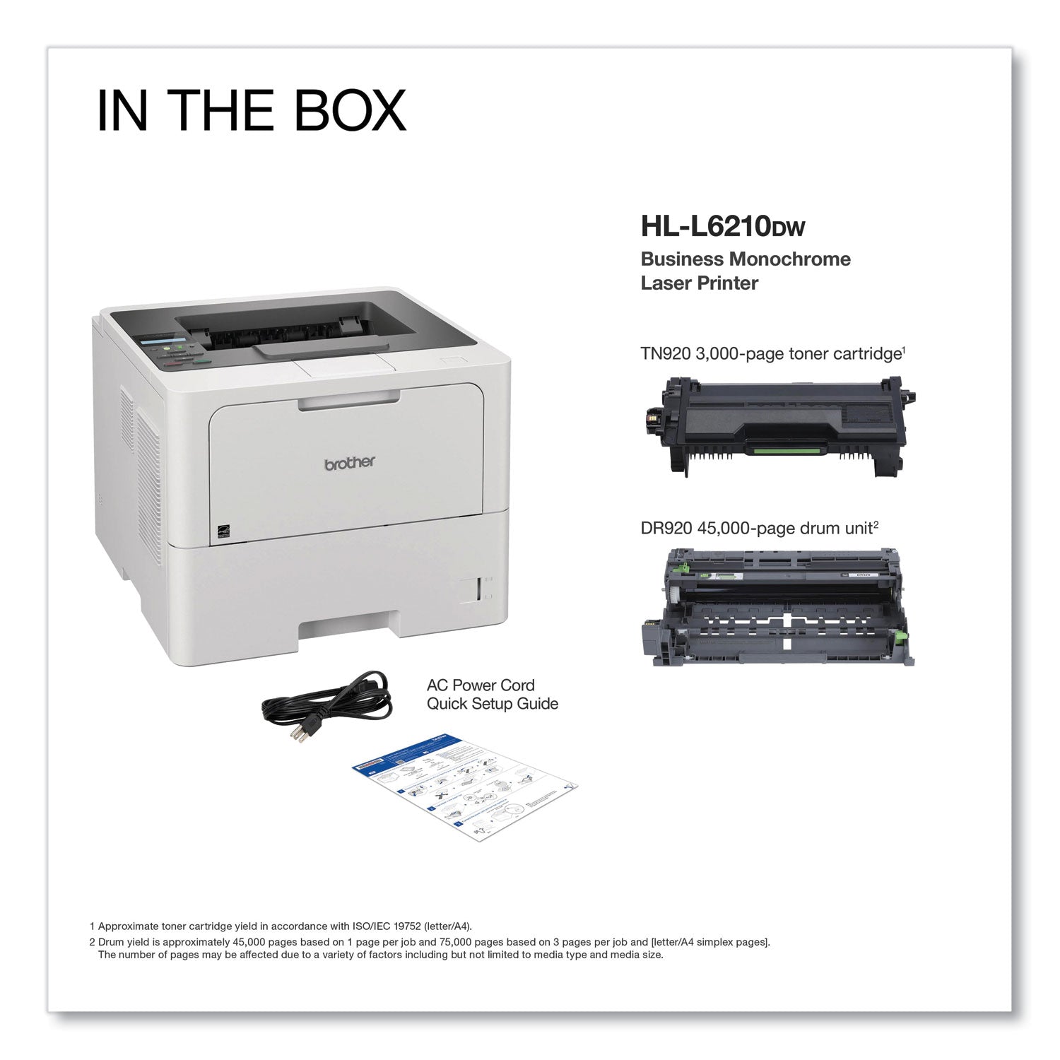 HL-L6210DW Business Monochrome Laser Printer