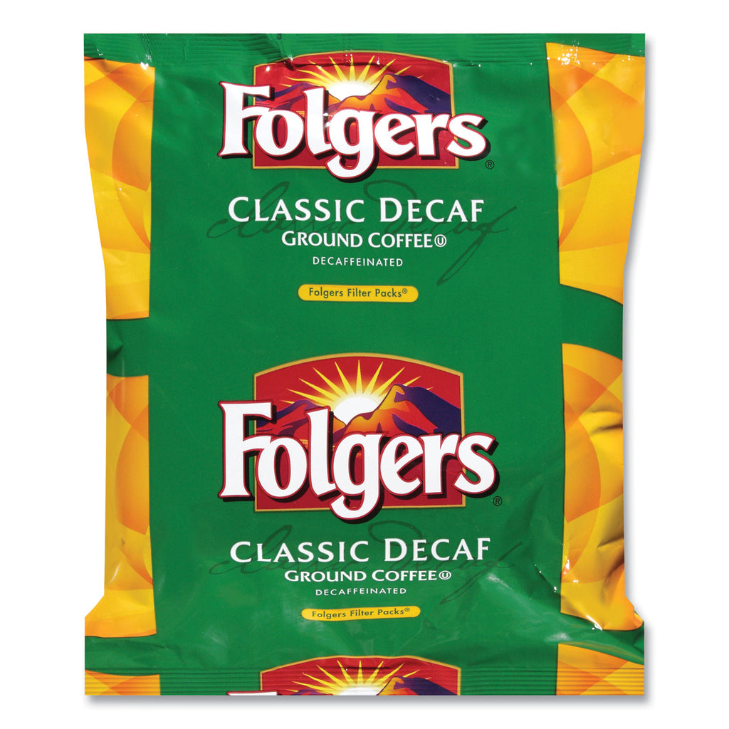 Coffee Filter Packs, Decaffeinated Classic Roast, 9/10oz, 10/Pack, 4 Packs/Carton - 