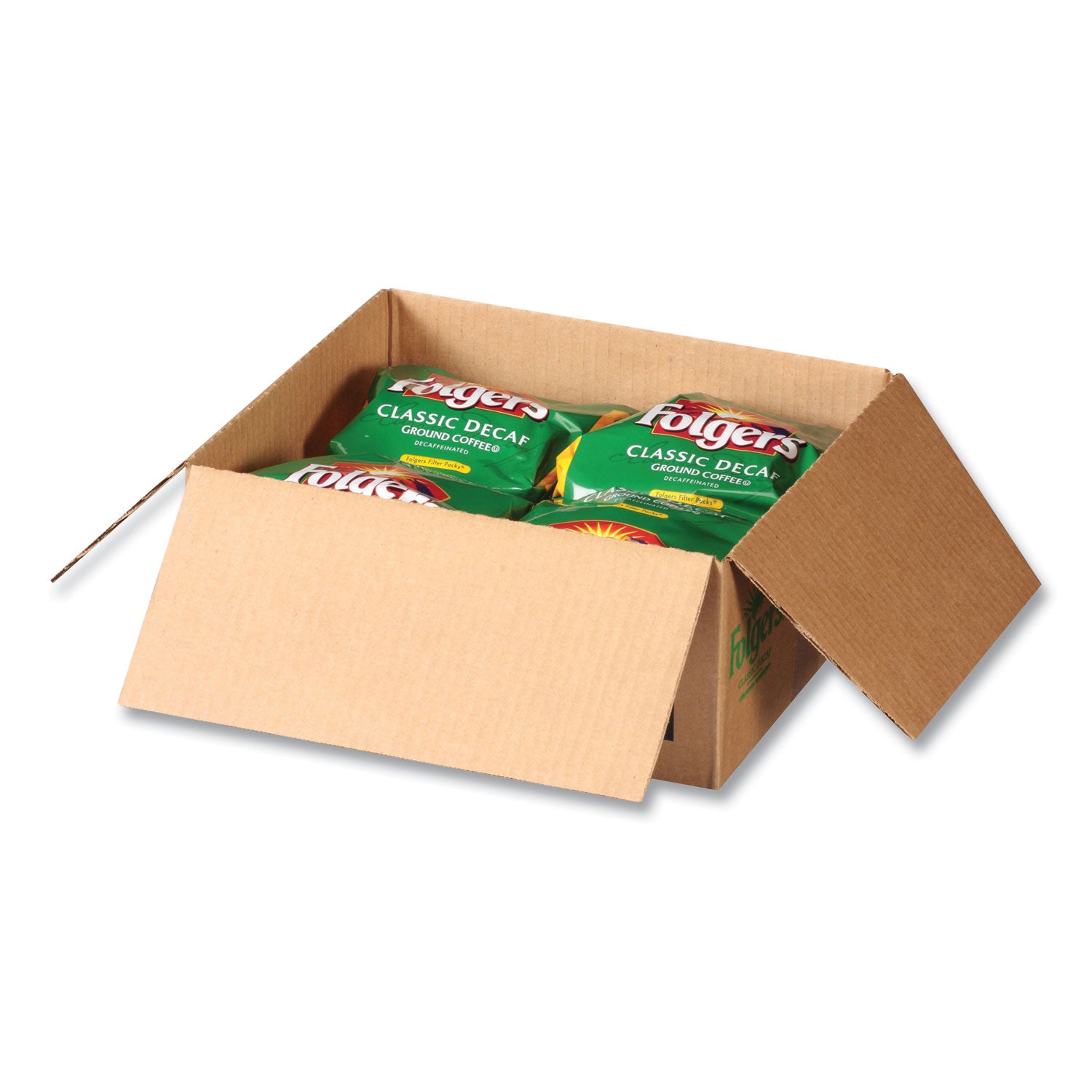 Coffee Filter Packs, Decaffeinated Classic Roast, 9/10oz, 10/Pack, 4 Packs/Carton - 