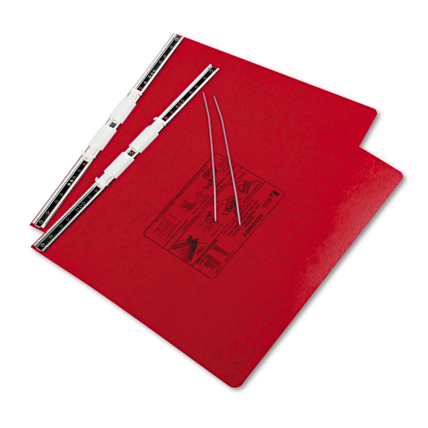 PRESSTEX Covers with Storage Hooks, 2 Posts, 6" Capacity, 14.88 x 11, Executive Red