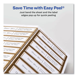 white-easy-peel-mailing-labels-with-metallic-border-inkjet-laser-printers-1-x-263-white-30-sheet-10-sheets-pack_ave6540 - 3