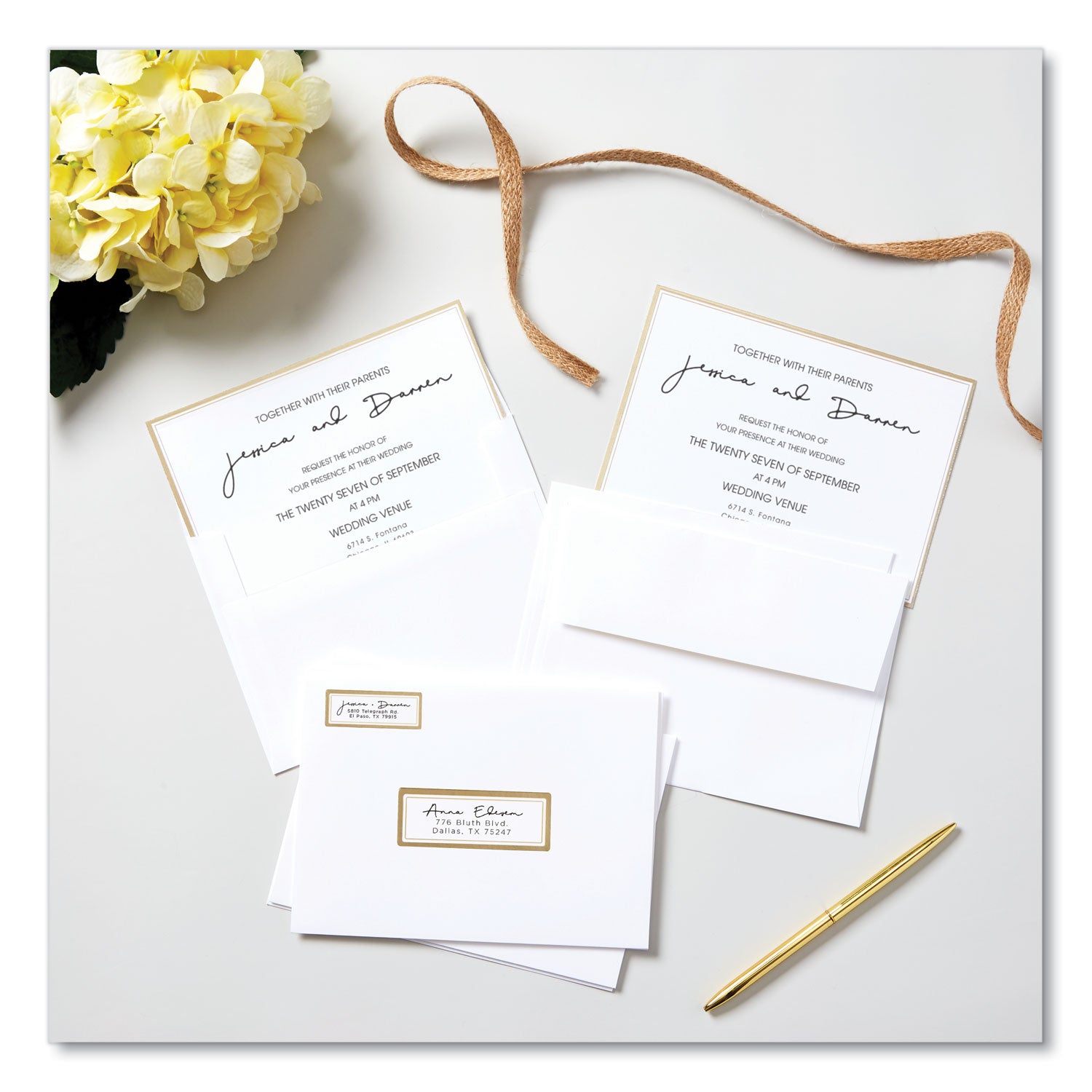 white-easy-peel-mailing-labels-with-metallic-border-inkjet-laser-printers-1-x-263-white-30-sheet-10-sheets-pack_ave6540 - 5