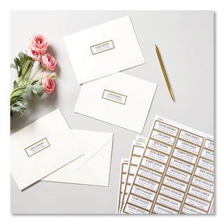 white-easy-peel-mailing-labels-with-metallic-border-inkjet-laser-printers-1-x-263-white-30-sheet-10-sheets-pack_ave6540 - 1