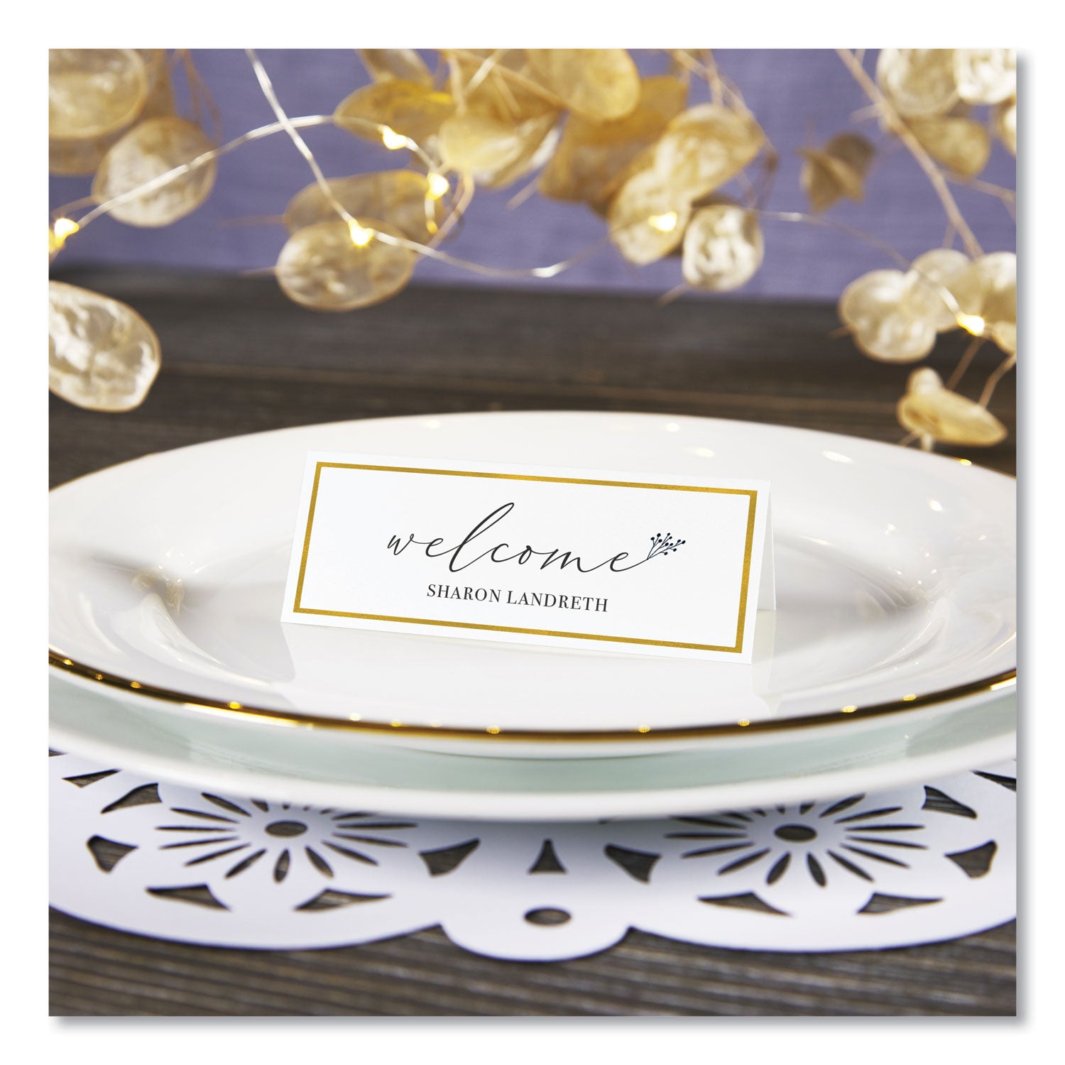 tent-cards-white-gold-375-x-144-6-cards-sheet-25-sheets-pack_ave35701 - 2