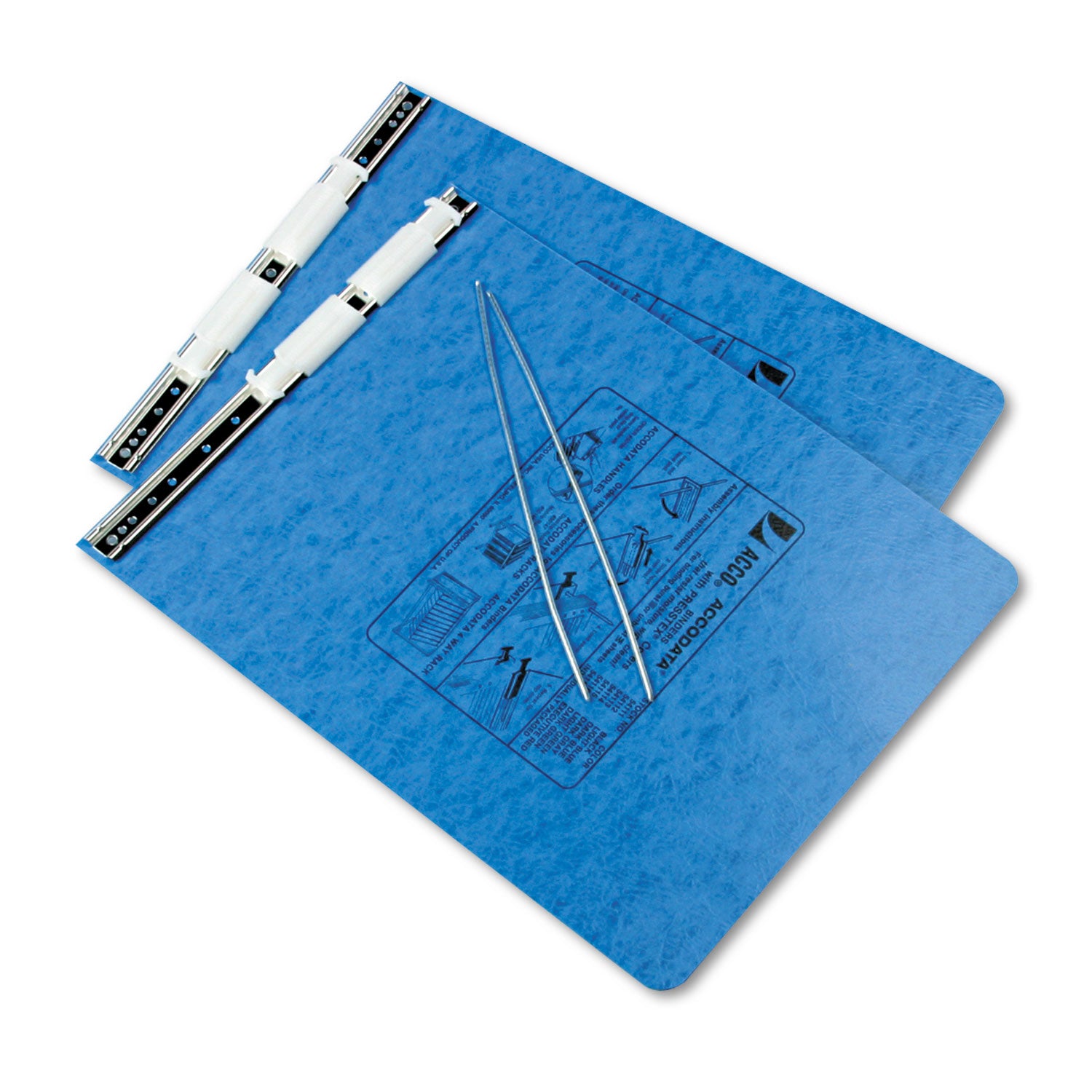 PRESSTEX Covers with Storage Hooks, 2 Posts, 6" Capacity, 9.5 x 11, Light Blue - 