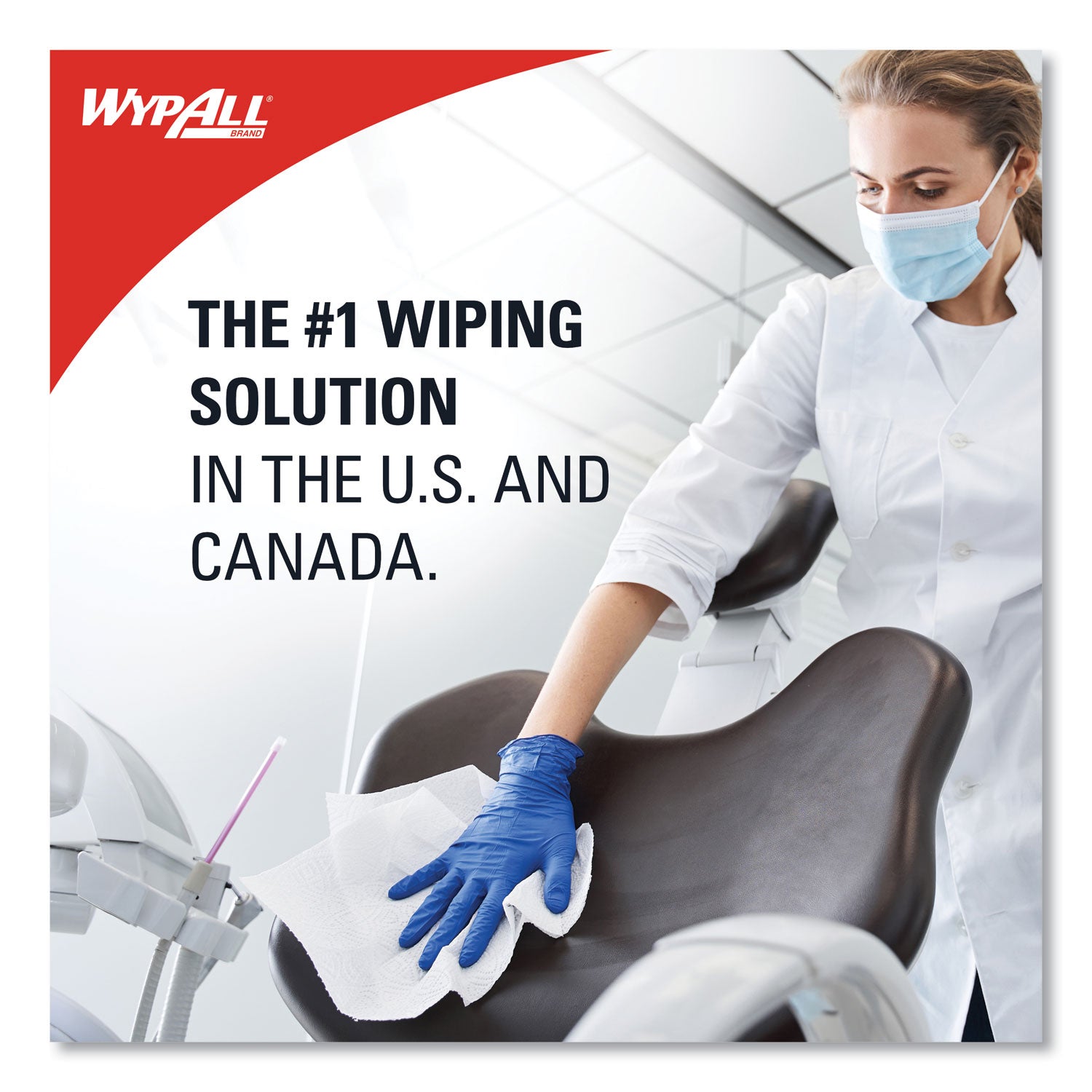 Critical Clean Wipers for Bleach, Disinfectants, Sanitizers WetTask Customizable Wet Wiping System, w/Bucket,140/Roll, 6/CT - 