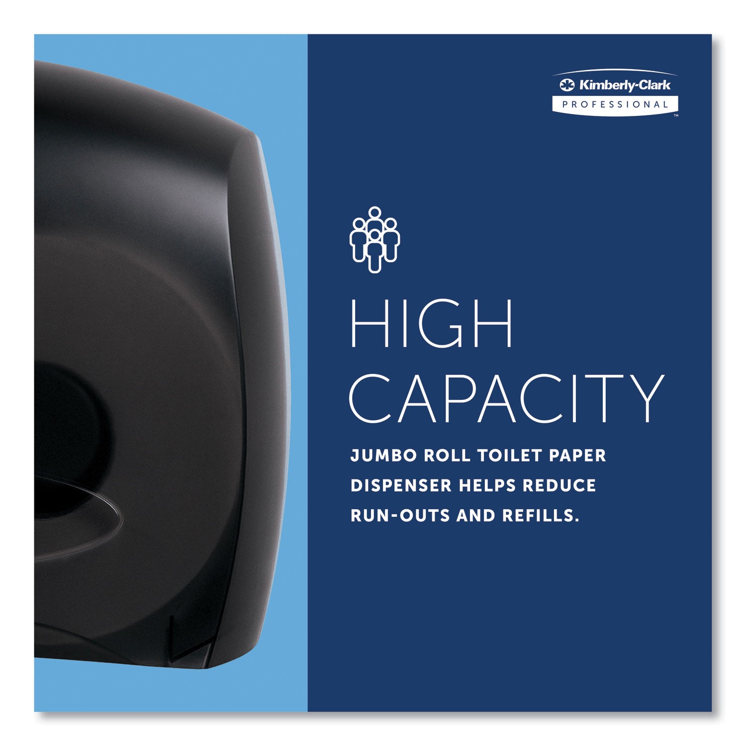 JRT Jr. Escort Jumbo Bathroom Tissue Dispenser, 13.33 x 5.75 x 16, Smoke - 