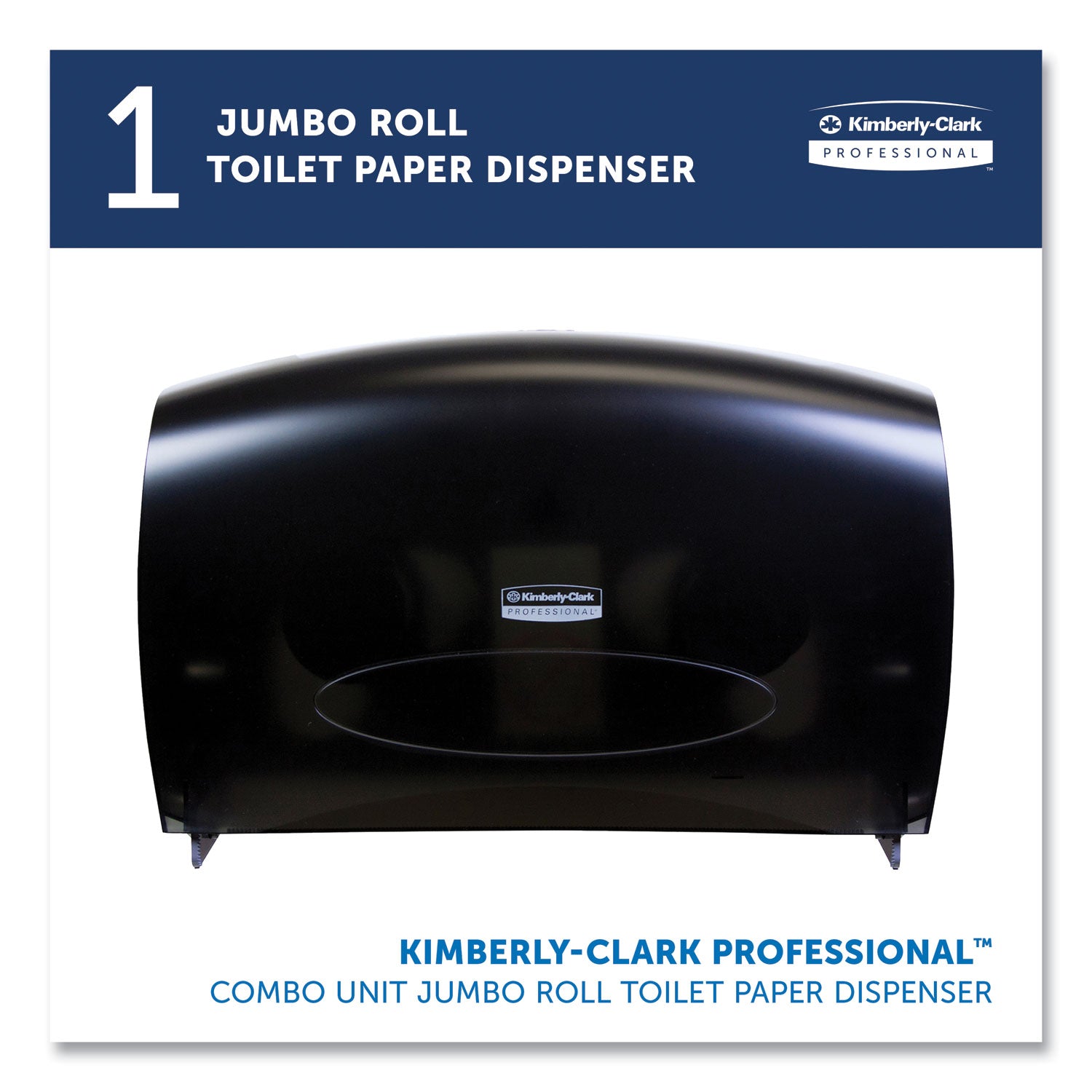 Cored JRT Jumbo Combo Tissue Dispenser, 20.4 x 5.8 x 13.1, Smoke/Gray - 