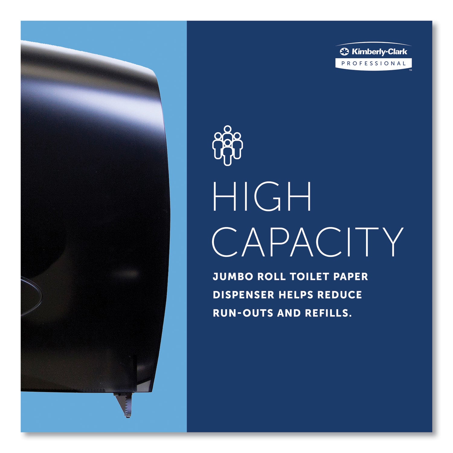 Cored JRT Jumbo Combo Tissue Dispenser, 20.4 x 5.8 x 13.1, Smoke/Gray