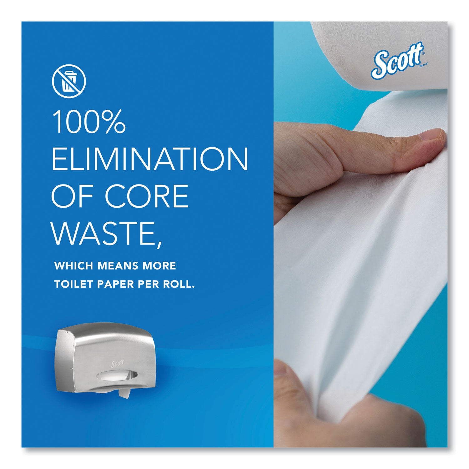 Pro Coreless Jumbo Roll Tissue Dispenser, EZ Load, 14.38 x 6 x 9.75, Stainless Steel