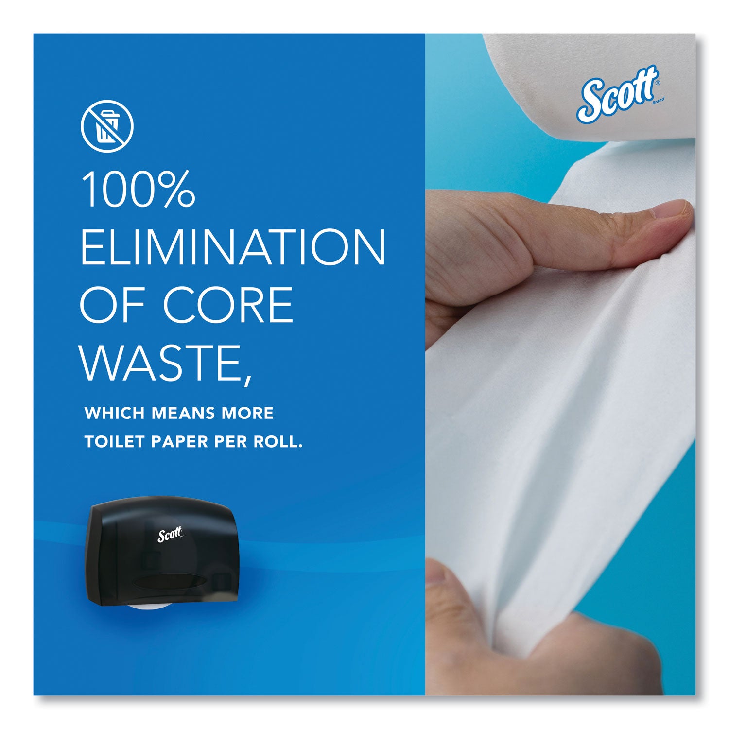 Essential Coreless Jumbo Roll Tissue Dispenser for Business, 14.25 x 6 x 9.75, Black - 