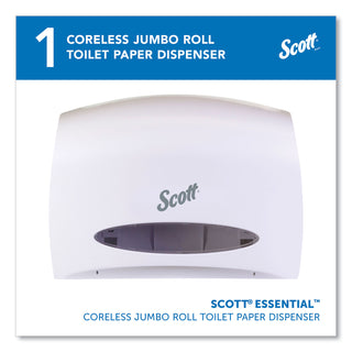 Essential Coreless Jumbo Roll Tissue Dispenser, 14.25 x 6 x 9.75, White