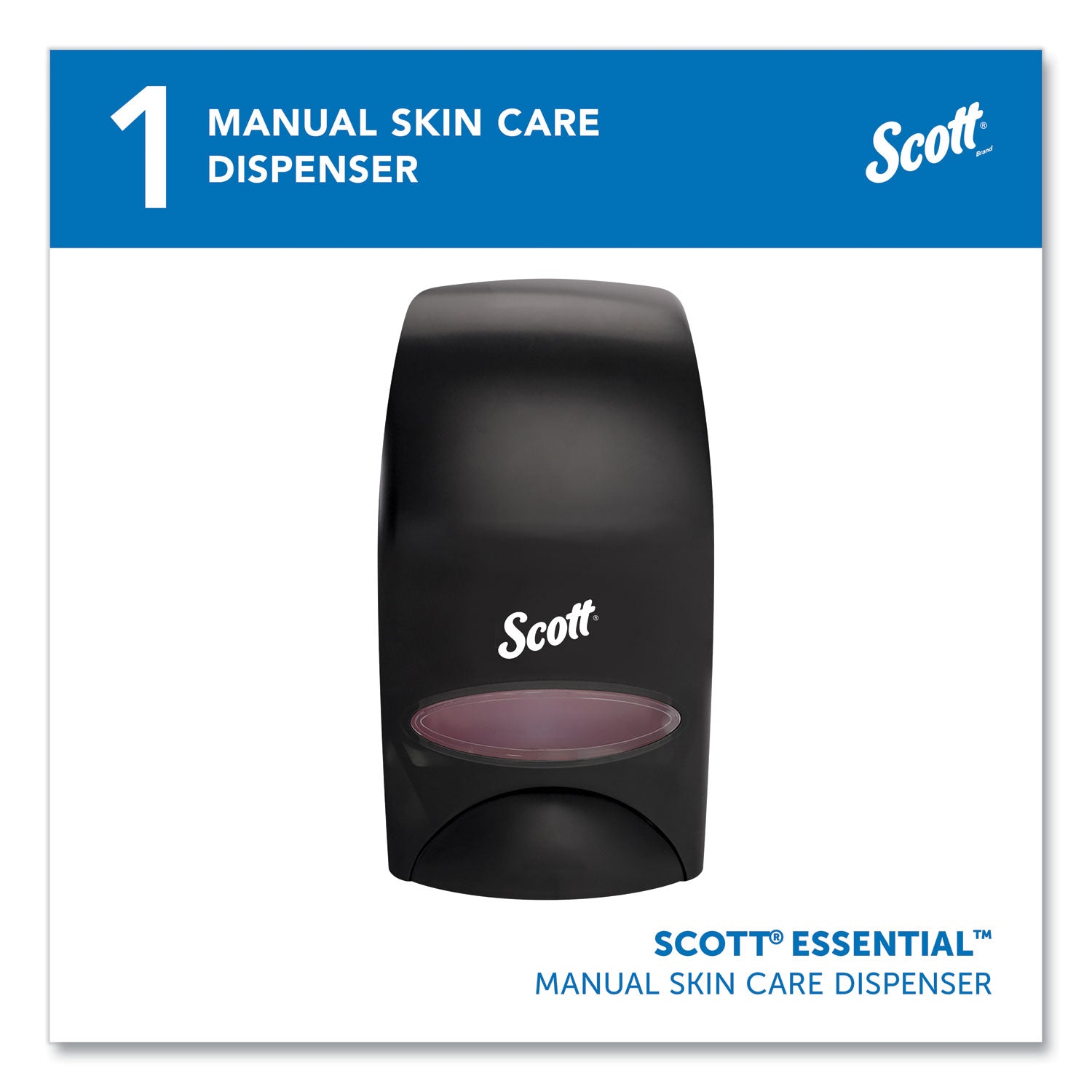 Essential Manual Skin Care Dispenser, For Traditional Business, 1,000 mL, 5 x 5.25 x 8.38, Black