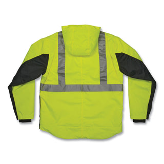 GloWear 8275 Class 2 Heavy-Duty Hi-Vis Workwear Sherpa Jacket, 4X-Large, Lime, Ships in 1-3 Business Days