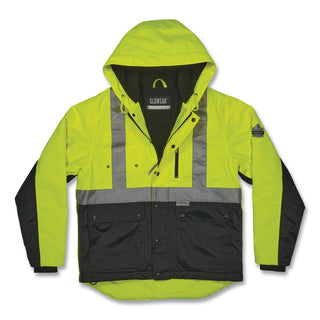 GloWear 8275 Class 2 Heavy-Duty Hi-Vis Workwear Sherpa Lined Jacket, X-Large, Lime, Ships in 1-3 Business Days
