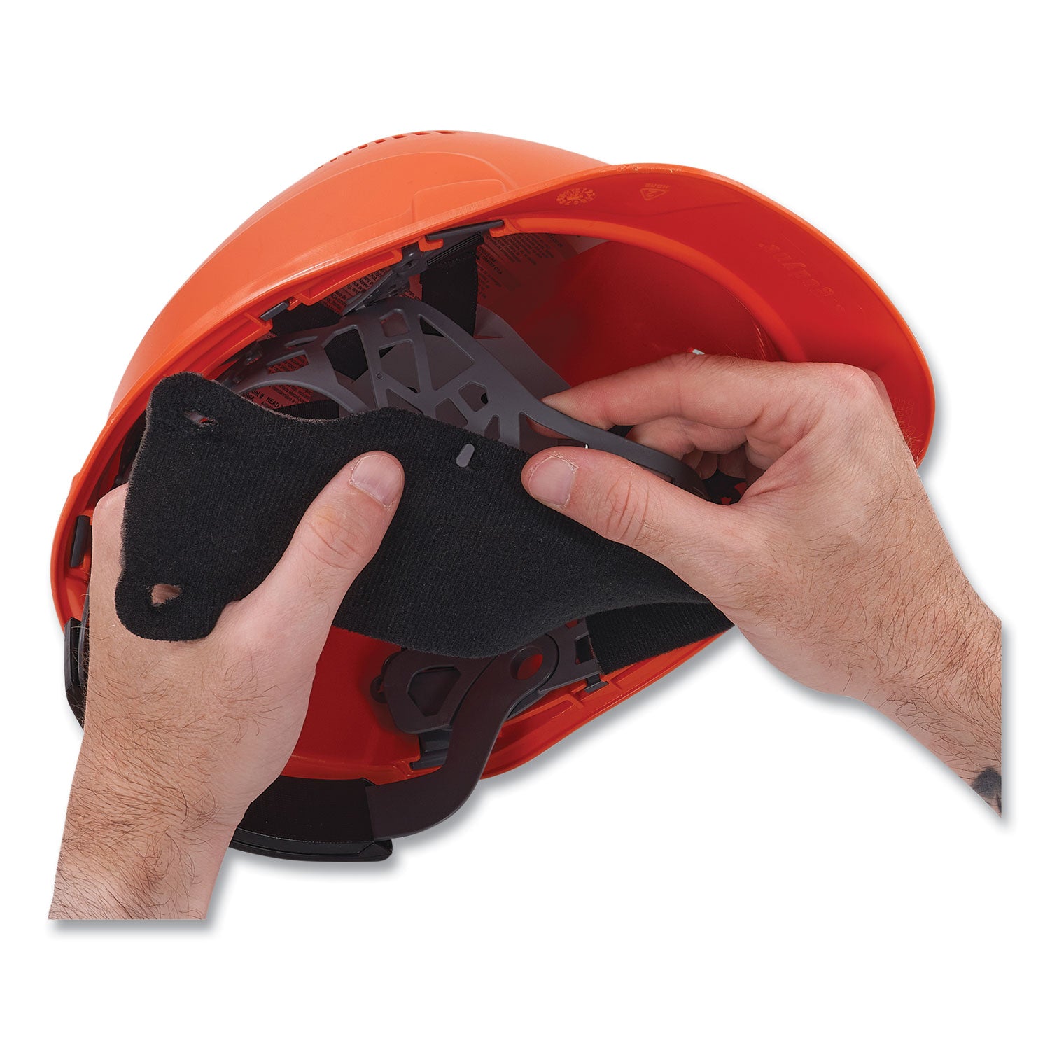 Skullerz 8990 Lightweight Hard Hat Sweatband Replacement, Polyester, Black, 10/Pack, Ships in 1-3 Business Days
