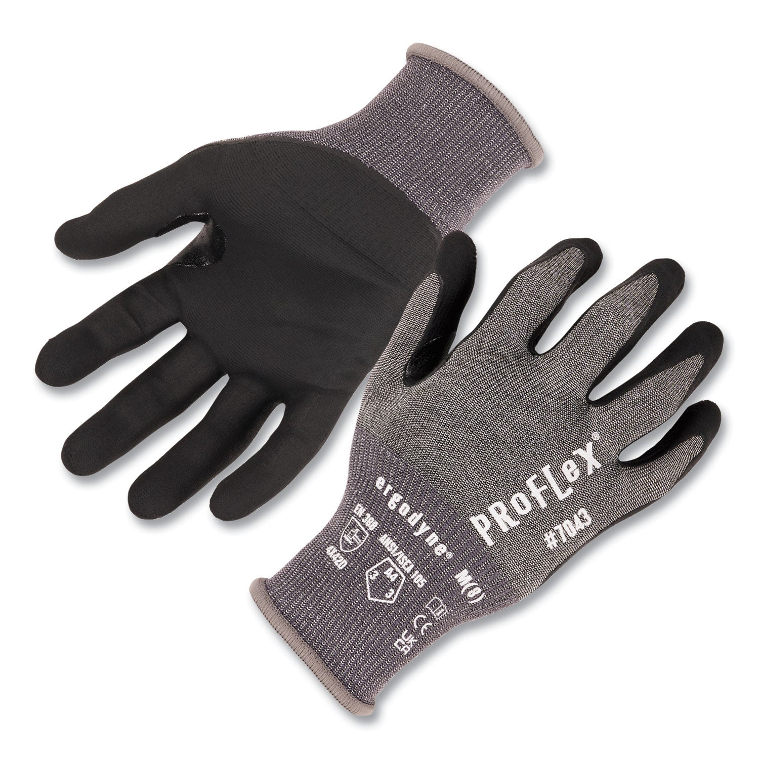 proflex-7043-ansi-a4-nitrile-coated-cr-gloves-gray-small-1-pair-ships-in-1-3-business-days_ego10522 - 2