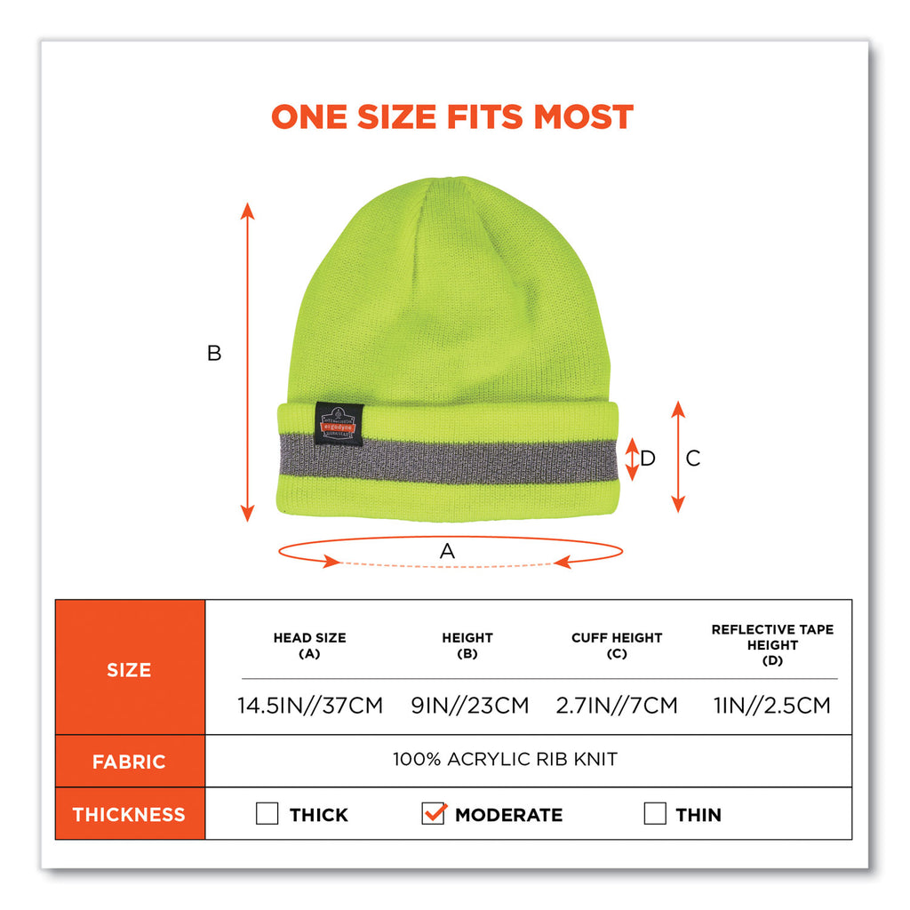 n-ferno-6803-reflective-rib-knit-winter-hat-one-size-fits-most-lime-ships-in-1-3-business-days_ego16864 - 3