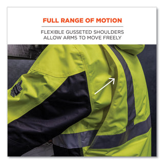GloWear 8275 Class 2 Heavy-Duty Hi-Vis Workwear Sherpa Lined Jacket, 2X-Large, Lime, Ships in 1-3 Business Days