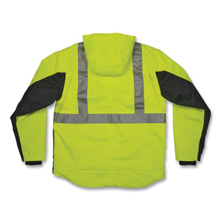 GloWear 8275 Class 2 Heavy-Duty Hi-Vis Workwear Sherpa Lined Jacket, X-Large, Lime, Ships in 1-3 Business Days