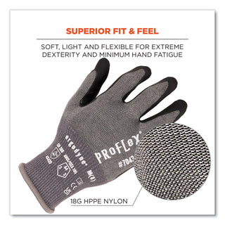 ProFlex 7043 ANSI A4 Nitrile Coated CR Gloves, Gray, Large, 1 Pair, Ships in 1-3 Business Days