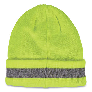 N-Ferno 6803 Reflective Rib Knit Winter Hat, One Size Fits Most, Lime, Ships in 1-3 Business Days