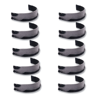 Skullerz 8990 Lightweight Hard Hat Sweatband Replacement, Polyester, Black, 10/Pack, Ships in 1-3 Business Days