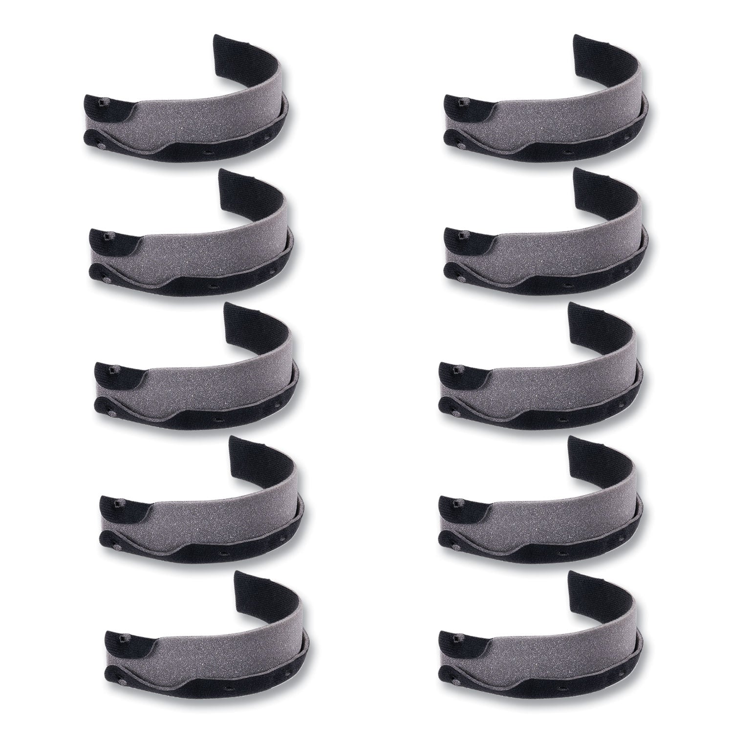 Skullerz 8990 Lightweight Hard Hat Sweatband Replacement, Polyester, Black, 10/Pack, Ships in 1-3 Business Days