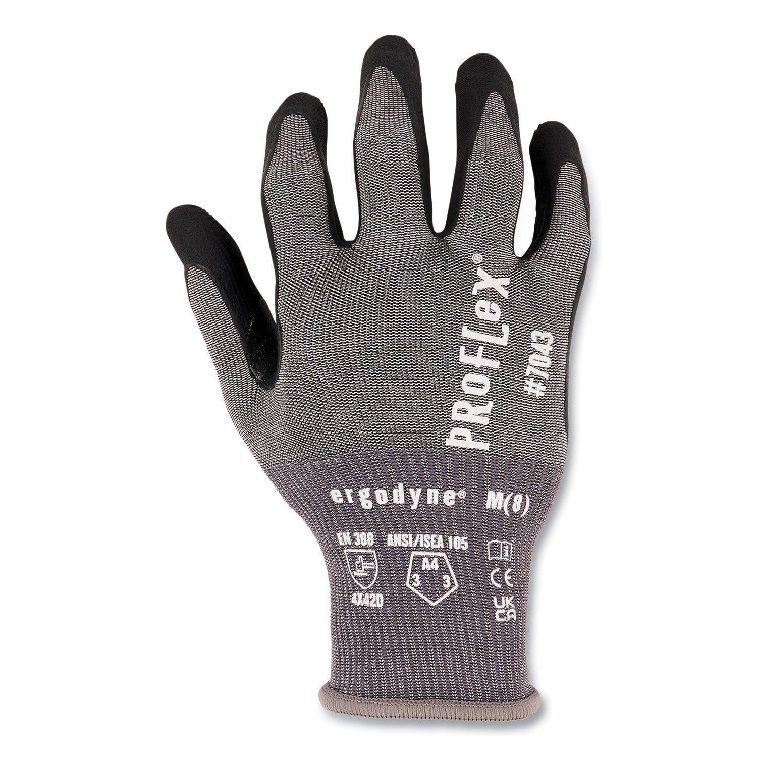 ProFlex 7043 ANSI A4 Nitrile Coated CR Gloves, Gray, Large, 1 Pair, Ships in 1-3 Business Days