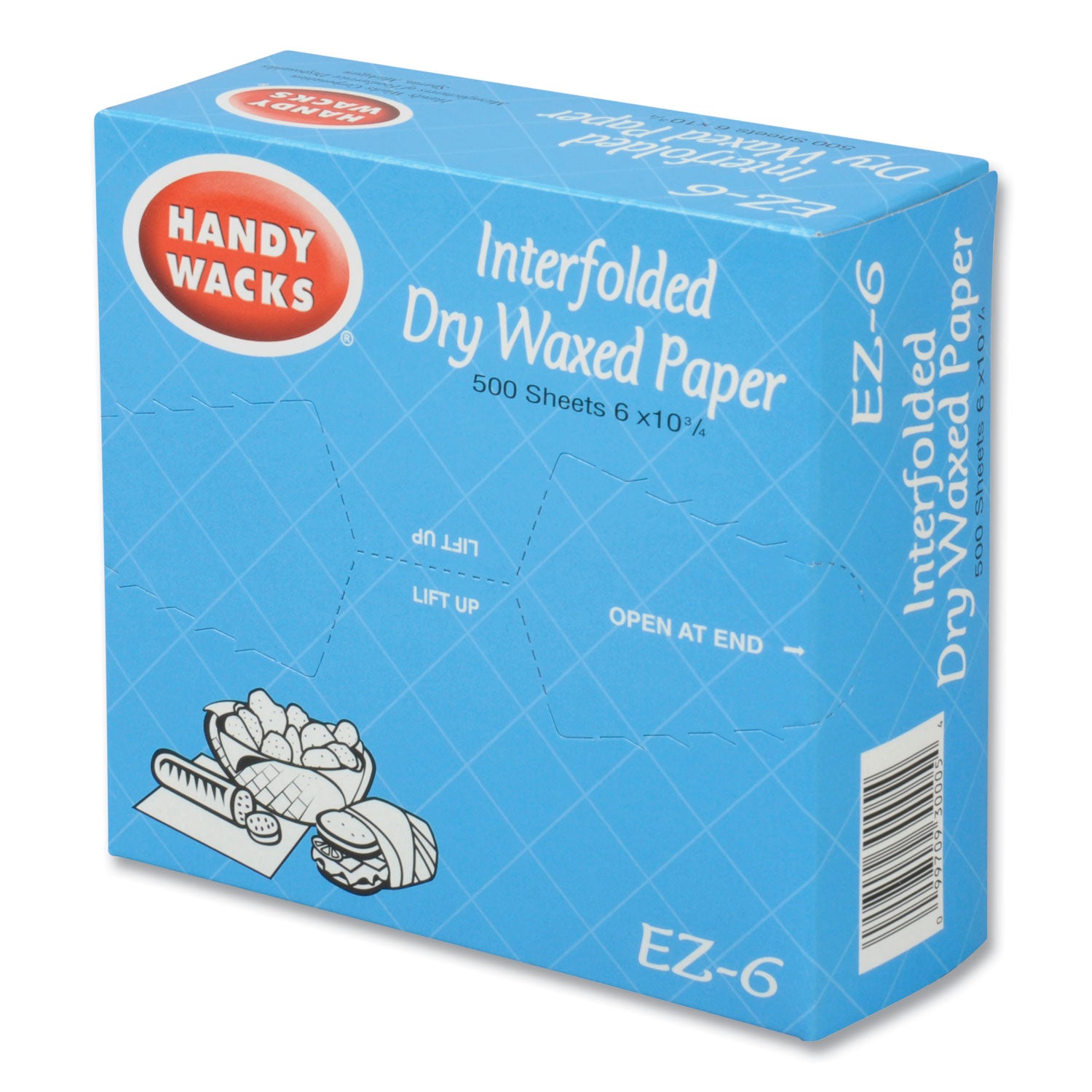 Interfolded Dry Waxed Paper Deli Sheets, 10.75 x 6, 12/Carton