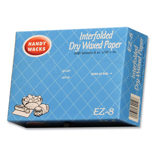 Interfolded Dry Waxed Paper Deli Sheets, 10.75 x 8, 12/Box