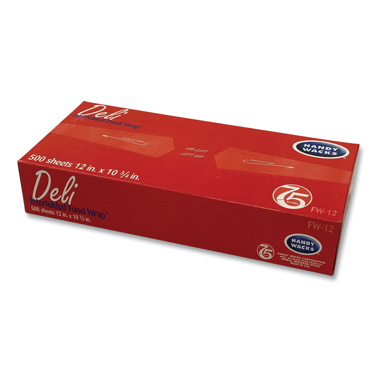 Interfolded Food Wrap Deli Sheets, 10.75 x 12, 12/Carton