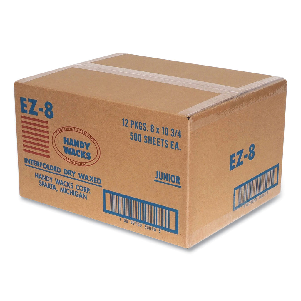 Interfolded Dry Waxed Paper Deli Sheets, 10.75 x 8, 12/Box
