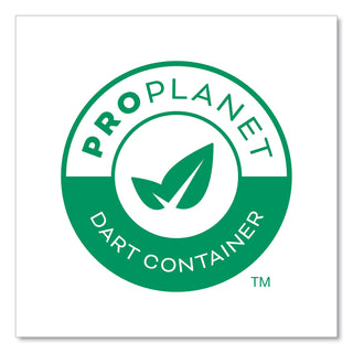 Compostable Paper Hot Cups, ProPlanet Seal, 8 oz, White/Green, 50/Pack