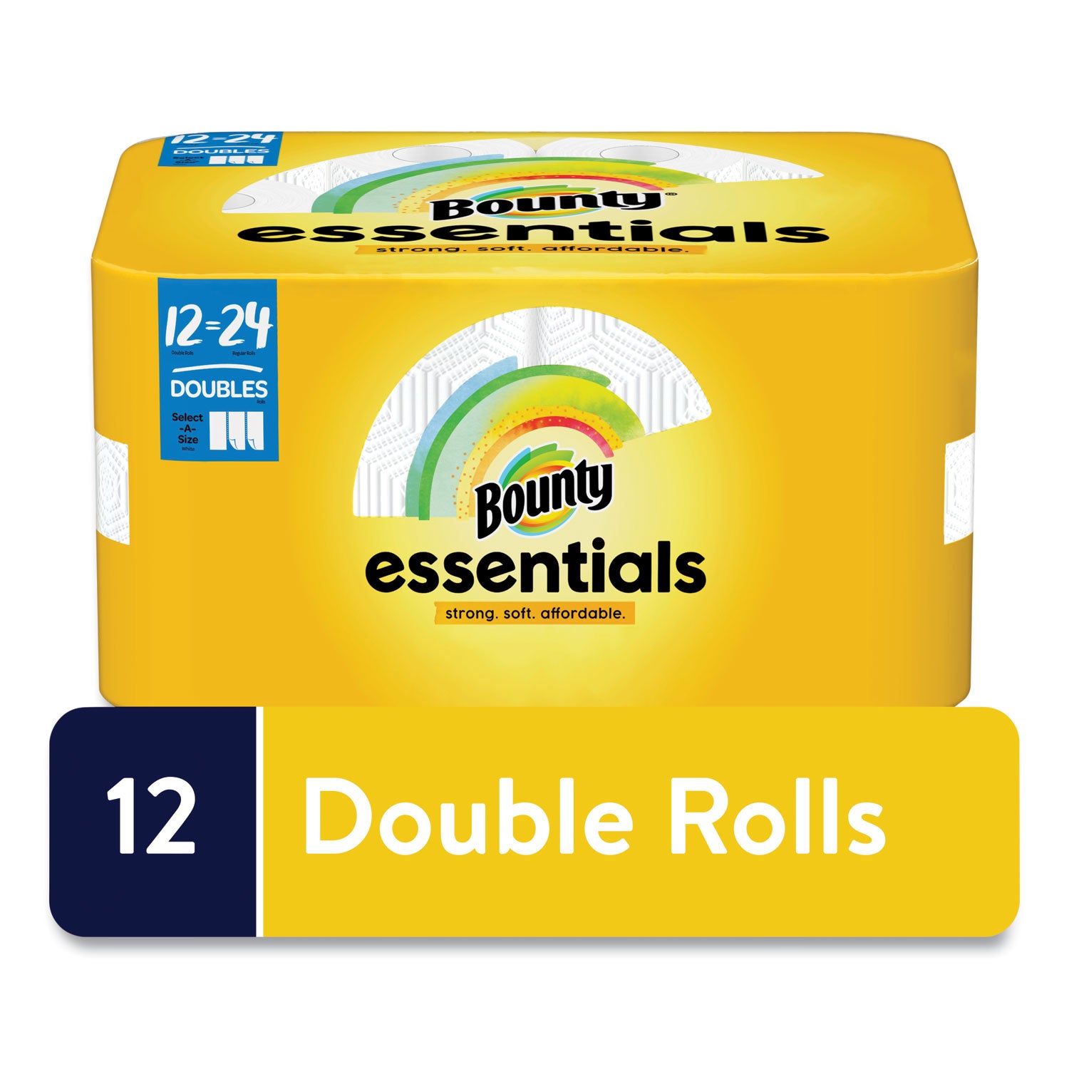 essentials-select-a-size-kitchen-roll-paper-towels-2-ply-124-sheets-roll-12-rolls_pgc74652 - 2