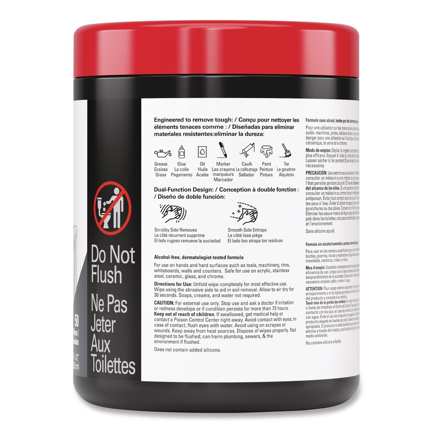 Power Clean ProScrub Pre-Saturated Wipes, 12 x 9.5, Citrus Scent, Green/White, 50/Canister, 8 Canisters/Carton