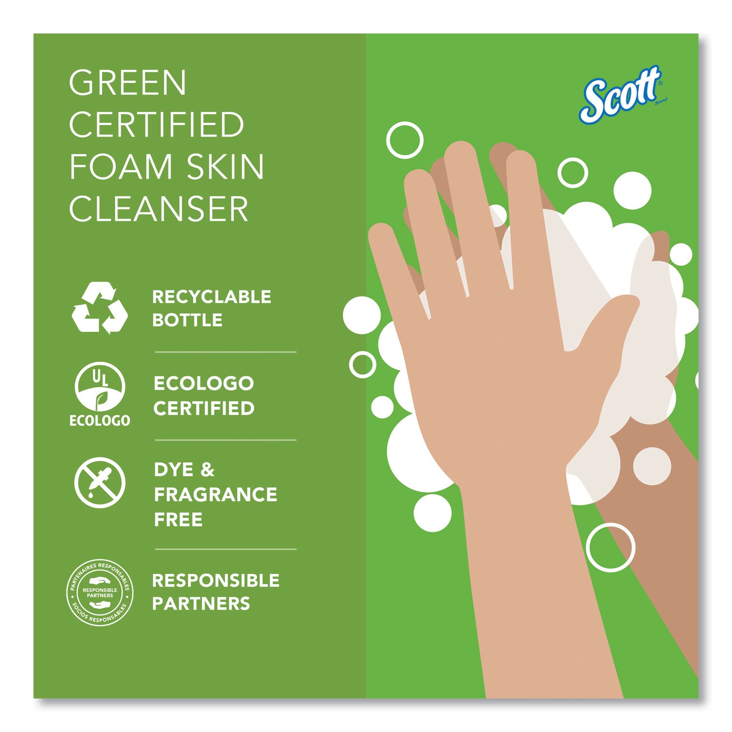 Essential Green Certified Foam Skin Cleanser, Neutral, 1,000 mL Bottle