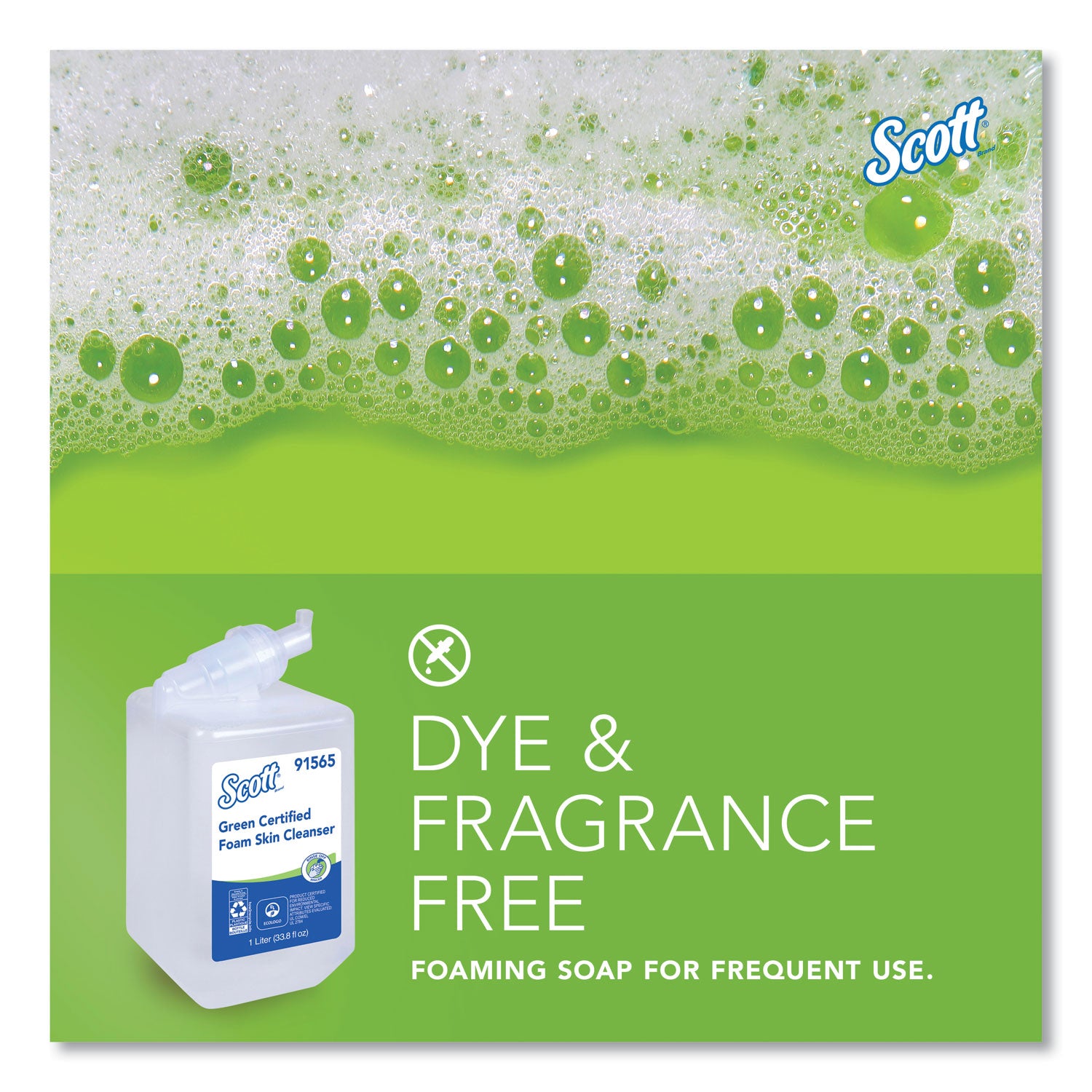Essential Green Certified Foam Skin Cleanser, Neutral, 1,000 mL Bottle
