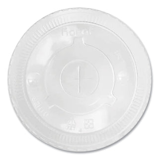 PET Lids, Fits 32 oz Cold Cups, Flat Lid, Clear, 600/Carton