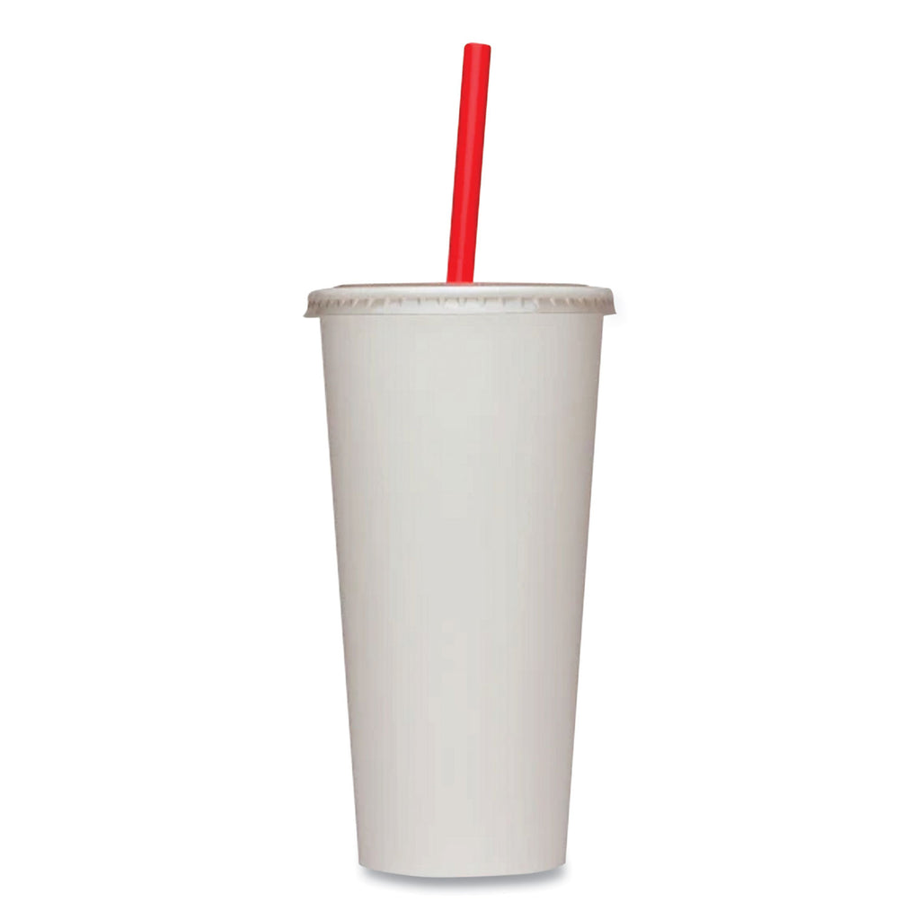 PET Lids, Fits 12 oz to 22 oz Double Poly Paper Cold Cups, Flat Lid, Clear, 1,000/Carton