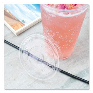 PET Lids, Fits 32 oz Cold Cups, Flat Lid, Clear, 600/Carton