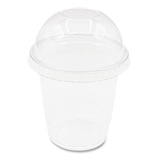 PET Lids, Fits 8 oz to 10 oz Cold Cups, Dome Lid, Clear, 1,000/Carton