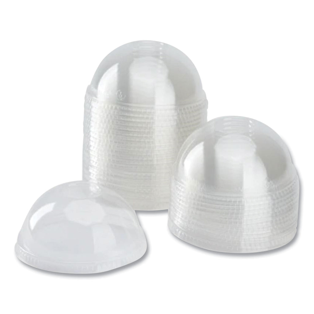 PET Lids, Fits 12 oz to 24 oz Cold Cups, No Hole Dome Lid,,Clear, 1,000/Carton