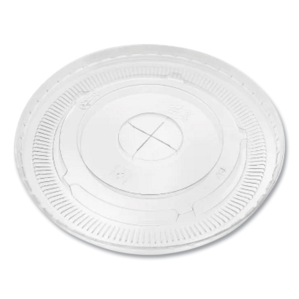 PET Lids, Fits 12 oz to 22 oz Double Poly Paper Cold Cups, Flat Lid, Clear, 1,000/Carton