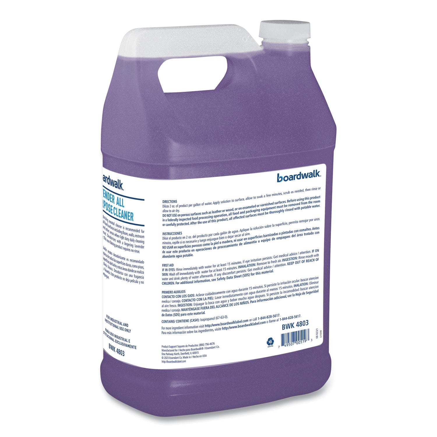 All Purpose Cleaner, Lavender Scent, 128 oz Bottle, 4/Carton