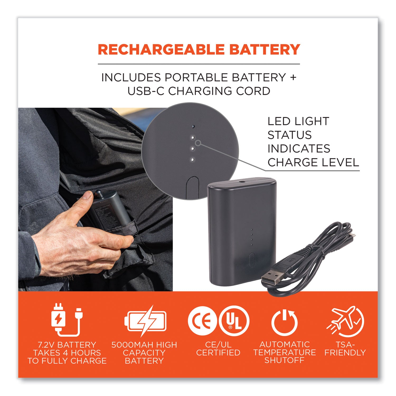 n-ferno-6495-rechargeable-heated-vest-with-battery-power-bank-fleece-polyester-4x-large-black-ships-in-1-3-business-days_ego41707 - 5