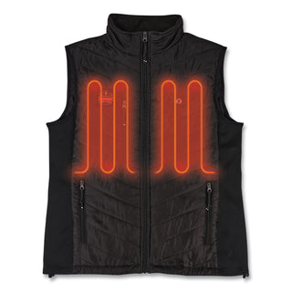 N-Ferno 6495 Rechargeable Heated Vest with Batter Power Bank, Fleece/Polyester, Small, Black, Ships in 1-3 Business Days