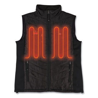 N-Ferno 6495 Rechargeable Heated Vest with Battery Power Bank, Fleece/Polyester, 3X-Large, Black, Ships in 1-3 Business Days